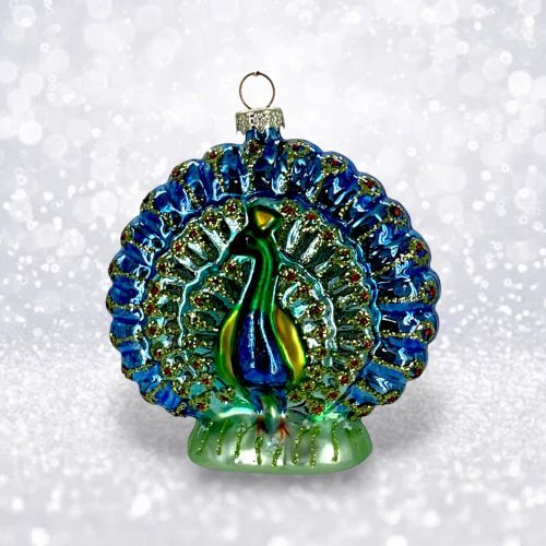 PRE-ORDER Peacock Shape Ornament Christmas Decor *SHIPS 8/2025* NEW 2025
