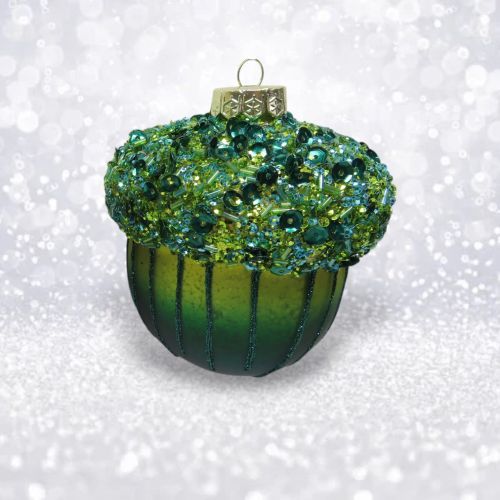 PRE-ORDER Peacock Acorn Ornament Christmas Decor *SHIPS 8/2025* NEW 2025