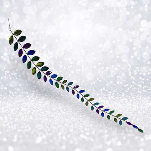 PRE-ORDER 21&quot; Hanging Bead Feather Christmas Decor *SHIPS 8/2025* NEW 2025
