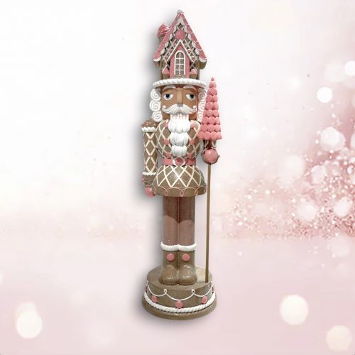 PRE-ORDER 70&quot; Pink Gingerbread Nutcracker Display Christmas Decor *SHIPS 8/2025* NEW 2025