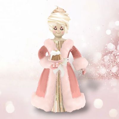 PRE-ORDER 48&quot; Pink Mrs. Claus With Cake Christmas Decor *SHIPS 8/2025* NEW 2025