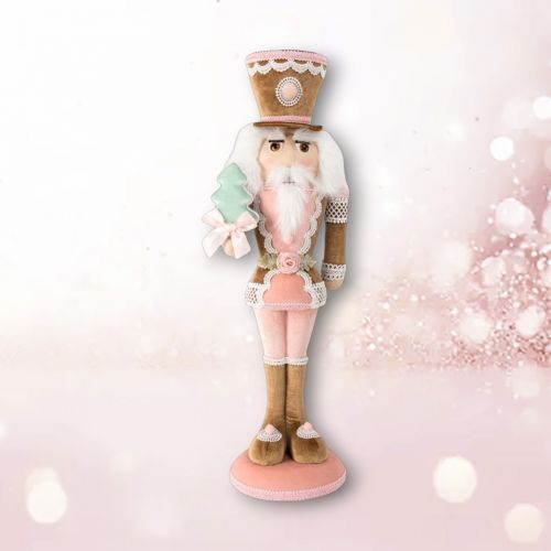 PRE-ORDER 24&quot; Pink Gingerbread Nutcracker Christmas Decor *SHIPS 8/2025* NEW 2025