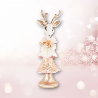 24&quot; White Deer Tree Christmas Decor *SHIPS WITHIN 10 DAYS* NEW 2025