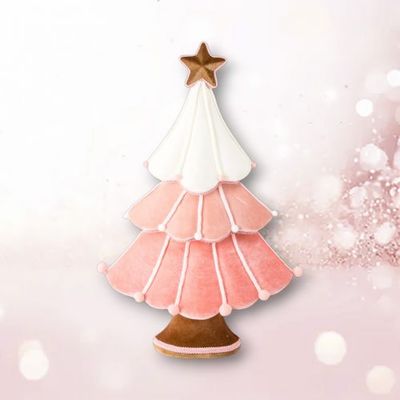 25.5&quot; Pink Tiered Tree Christmas Decor NEW 2025
