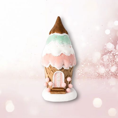 PRE-ORDER 18&quot; Ice Cream House Ornament Christmas Decor *SHIPS 8/2025* NEW 2025