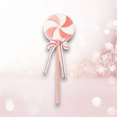 PRE-ORDER 20&quot; Pink White Swirl Lollipop Christmas Decor *SHIPS 8/2025* NEW 2025