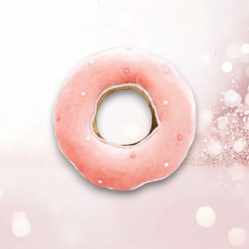 PRE-ORDER 7&quot; Pink Donut Ornament Christmas Decor *SHIPS 8/2025* NEW 2025