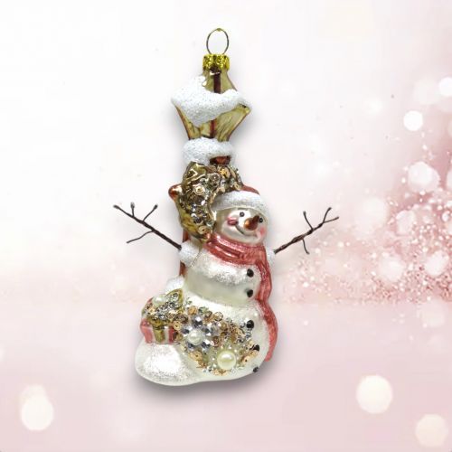 PRE-ORDER Snowman with Scarf Ornament Christmas Decor *SHIPS 8/2025* NEW 2025