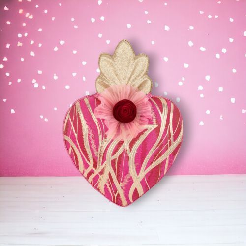 PRE-ORDER 14&quot; Hanging Pink Swirl Heart Ornament Valentines Day Decor *SHIPS 1/2026* NEW 2026