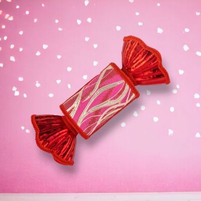PRE-ORDER 14&quot; Pink Swirl Candy Wrapper Valentines Day Decor *SHIPS 1/2026* NEW 2026
