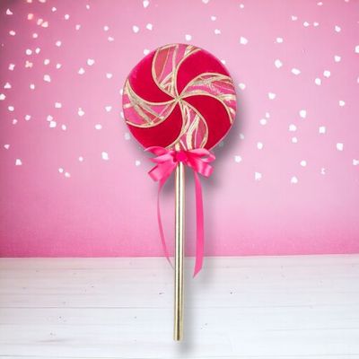 PRE-ORDER 26&quot; Pink Swirl Lollipop Set Of 2 Valentines Day Decor *SHIPS 1/2026* NEW 2026