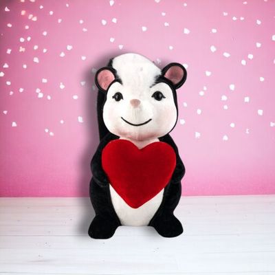 PRE-ORDER 12.5&quot; Smiling Skunk With Heart Valentines Day Decor *SHIPS 1/2026* NEW 2026