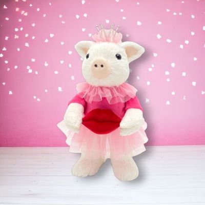 PRE-ORDER 9.5&quot; Princess Pig With Heart Valentines Day Decor *SHIPS 1/2026* NEW 2026