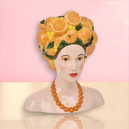 PRE-ORDER 11.5&quot; Lady With Oranges Head Vase *SHIPS 3/2026* NEW 2026