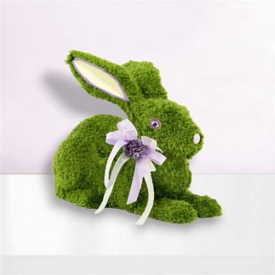 PRE-ORDER 13&quot; Green Garden Bunny Laying Easter Decor *SHIPS 2/2026* NEW 2026