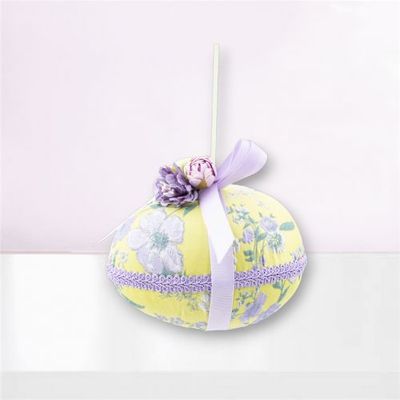 PRE-ORDER 5.5&quot; Violet Floral Egg Ornament Set Of 2 Easter Decor *SHIPS 2/2026* NEW 2026