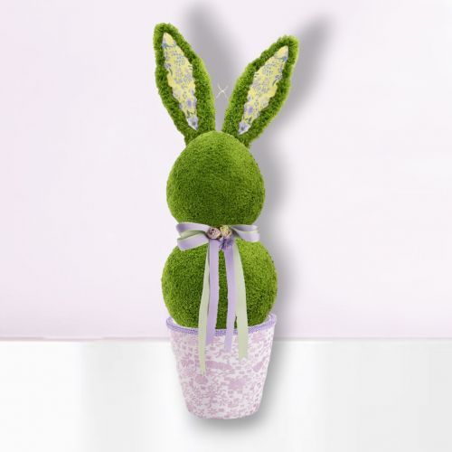 PRE-ORDER 26&quot; Green Garden Bunny Topiary Easter Decor *SHIPS 2/2026* NEW 2026