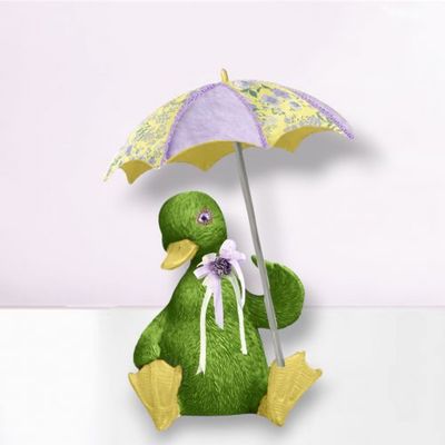 PRE-ORDER 21&quot; Duck With Umbrella Easter Decor *SHIPS 2/2026* NEW 2026