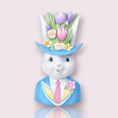 PRE-ORDER 14&quot; Mr. Bunny Head Vase Easter Decor *SHIPS 2/2026* NEW 2026