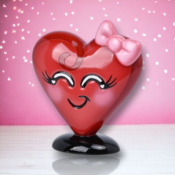 PRE-ORDER 8&quot; Bashful Heart Face Valentines Day Decor *SHIPS 1/2026* NEW 2026