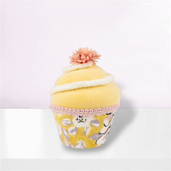 PRE-ORDER 4&quot; Yellow Cupcake Ornament Set Of 2 Easter Decor *SHIPS 2/2026* NEW 2026