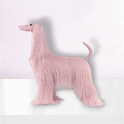 PRE-ORDER 26&quot; Lilac Fur Afghan Dog Easter Decor *SHIPS 2/2026* NEW 2026
