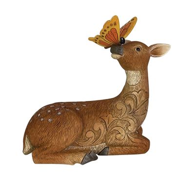 PRE-ORDER Deer With Butterfly By: Heartwood Creek Jim Shore *SHIPS 11/2025* NEW 2025