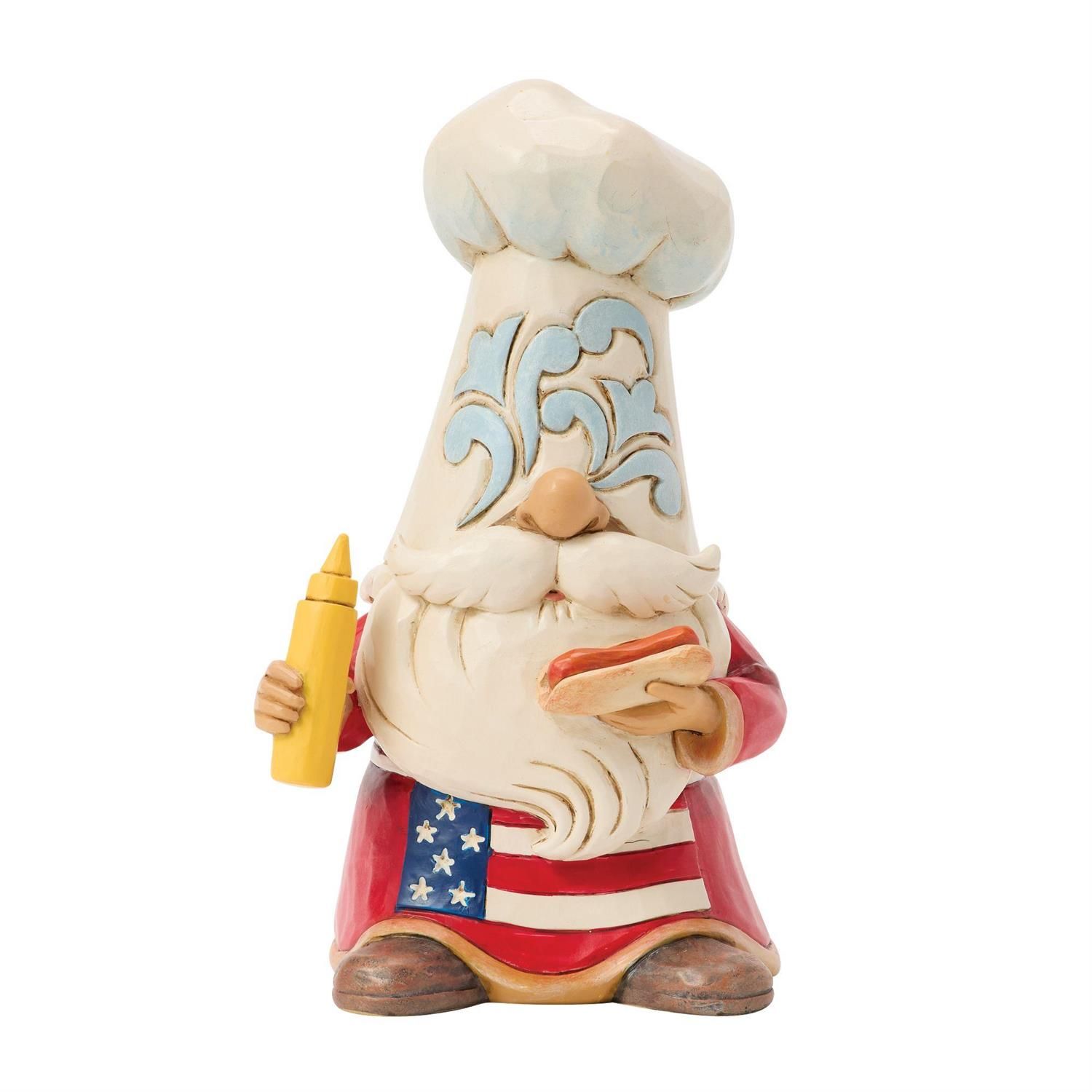 PRE-ORDER Patriotic Grilling Gnome By: Heartwood Creek Jim Shore *SHIPS 3/2026* NEW 2026