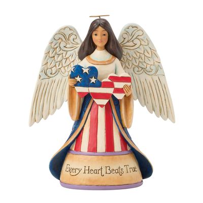 PRE-ORDER Patriotic Angel With Heart By: Heartwood Creek Jim Shore *SHIPS 3/2026* NEW 2026