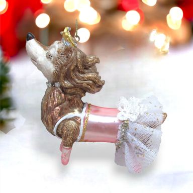 Dachshund Princess Ornaments Set Of 2 Christmas Decor *SHIPS WITHIN 10 DAYS*