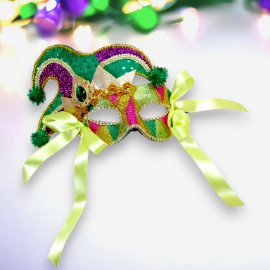 Mardi Gras Mask Ornaments Set Of 2 Christmas Decor *SHIPS WITHIN 10 DAYS*