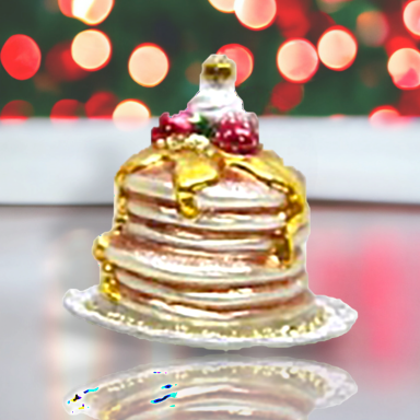 Pancake Stack Ornaments Set Of 2 Christmas Decor *SHIPS WITHIN 10 DAYS*