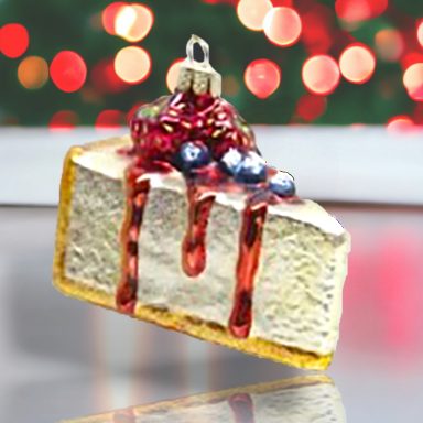 Cheesecake Ornaments Set Of 2 Christmas Decor *SHIPS WITHIN 10 DAYS*