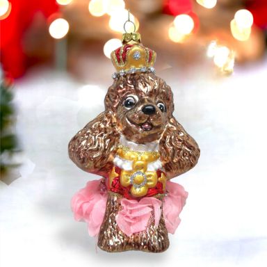 Poodle Queen Ornaments Set Of 2 Christmas Decor *SHIPS WITHIN 10 DAYS*