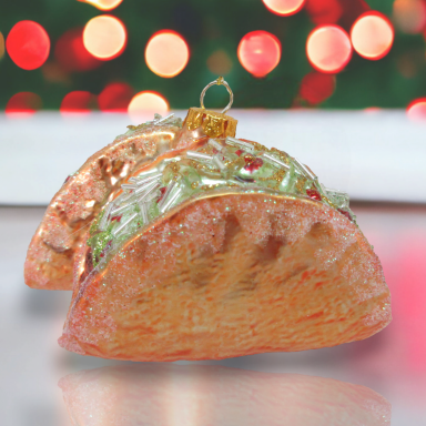 Taco Ornaments Set Of 2 Christmas Decor *SHIPS WITHIN 10 DAYS*