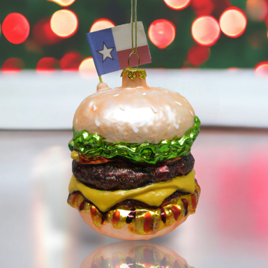 Cheeseburger Ornaments Set Of 2 Christmas Decor *SHIPS WITHIN 10 DAYS*