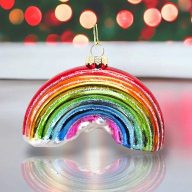4.5&quot; Rainbow Arch Ornaments Set Of 2 Christmas Decor *SHIPS WITHIN 10 DAYS*