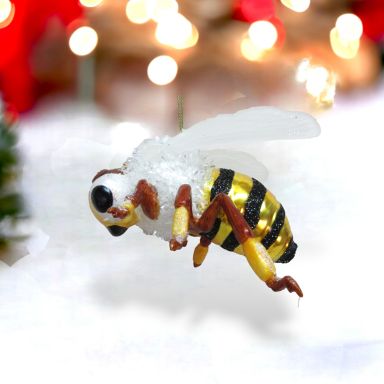 Garden Bumble Bee Ornaments Set Of 2 Christmas Decor *SHIPS WITHIN 10 DAYS*