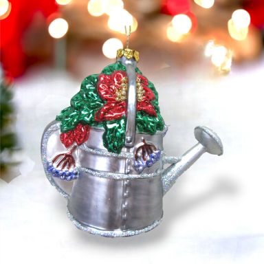 Garden Water Can Ornaments Set Of 2 Christmas Decor *SHIPS WITHIN 10 DAYS*