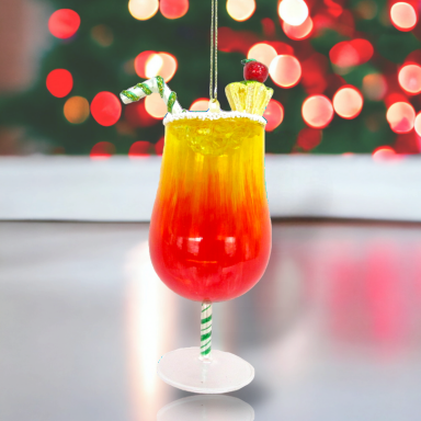 Christmas Mai Tai Ornaments Set Of 2 Christmas Decor *SHIPS WITHIN 10 DAYS*