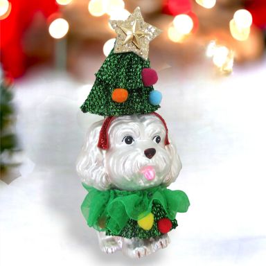 Poodle In Tree Costume Ornaments Set Of 2 Christmas Decor *SHIPS WITHIN 10 DAYS*