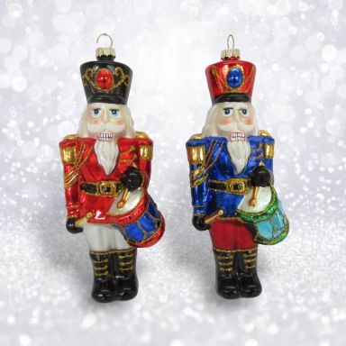 Nutcracker With Drums Ornaments Set Of 4 Christmas Decor *SHIPS WITHIN 10 DAYS*