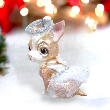 Chihuahua Angel Ornaments Set Of 2 Christmas Decor *SHIPS WITHIN 10 DAYS*