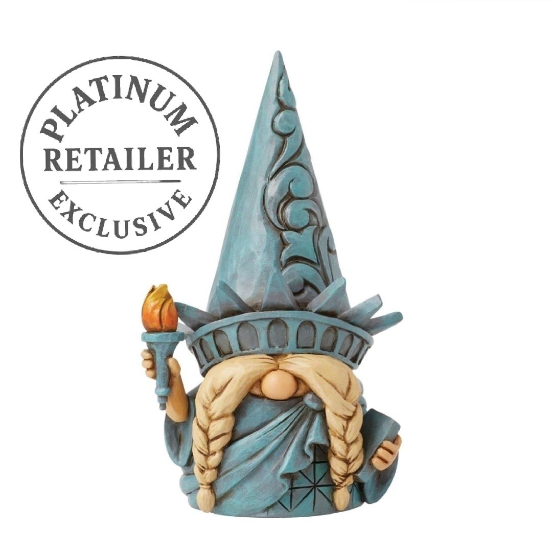 PRE-ORDER: PLATINUM RETAILER EXCLUSIVE Lady Of Freedom Statue of Liberty Gnome By: Jim Shore *SHIPS 3/2026* NEW 2026