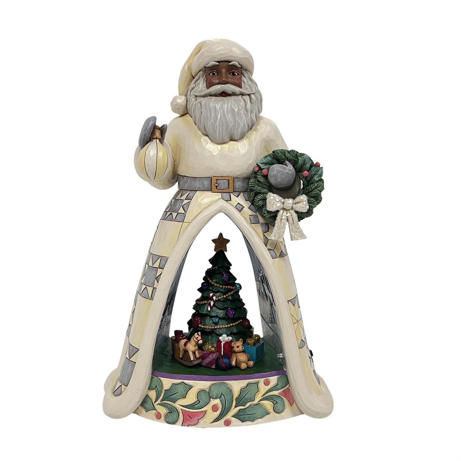 LED Santa With Christmas Tree Scene By: John Deere Jim Shore *SHIPS WITHIN 10 DAYS* NEW 2025