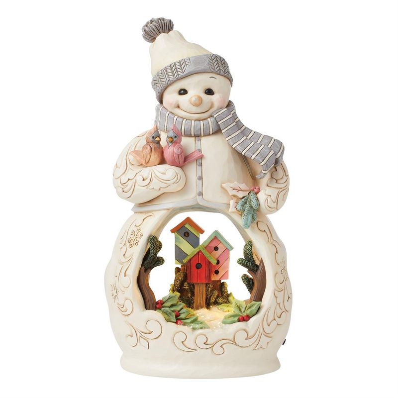 LED Snowman With Bird House Scene By: Heartwood Creek Jim Shore *SHIPS WITHIN 10 DAYS* NEW 2025