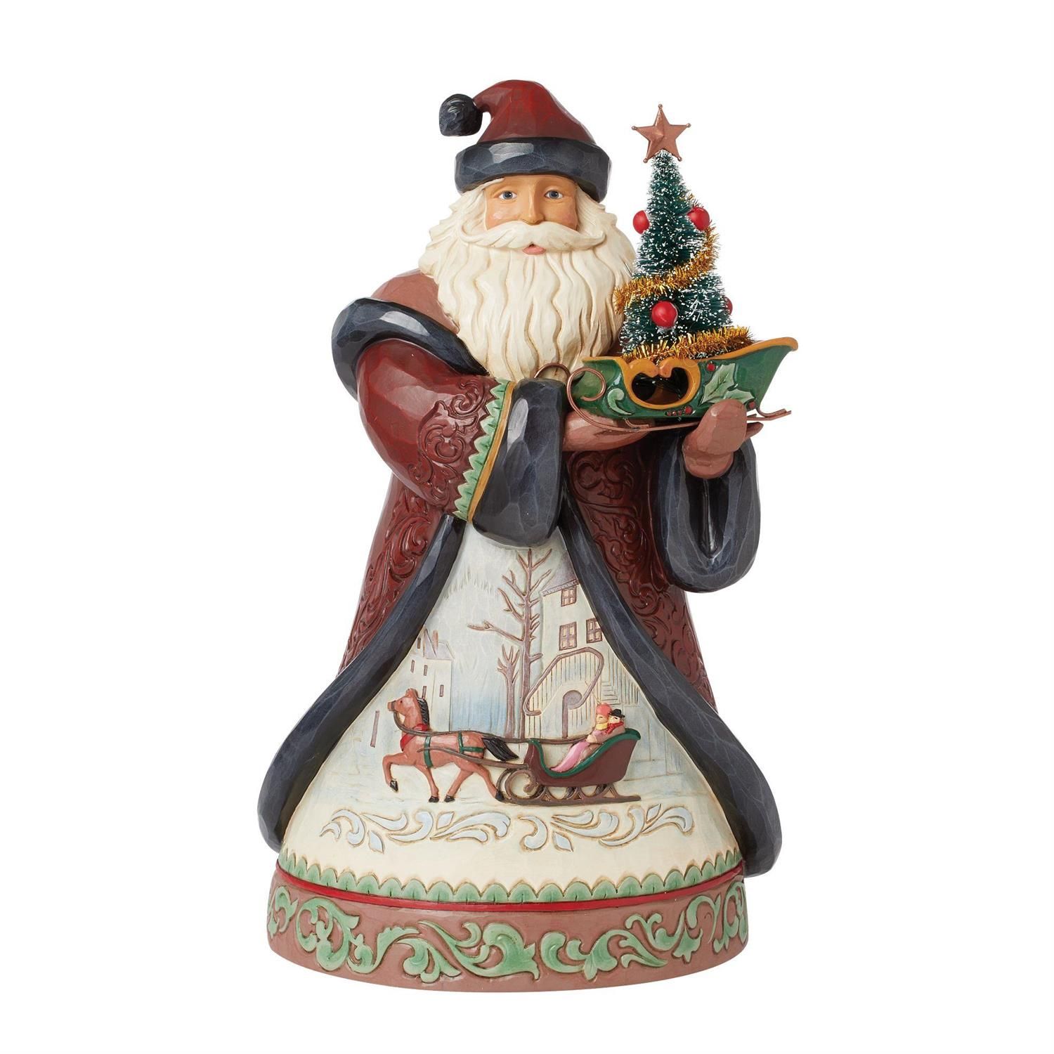 Holiday Manor Santa Sled By: Heartwood Creek Jim Shore *SHIPS WITHIN 10 DAYS* NEW 2024