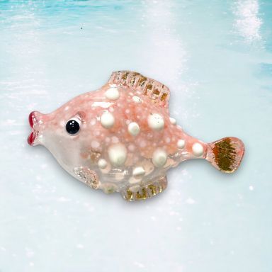 Pink Kissing Fish Ornaments Set Of 2 Christmas Decor *SHIPS WITHIN 10 DAYS*