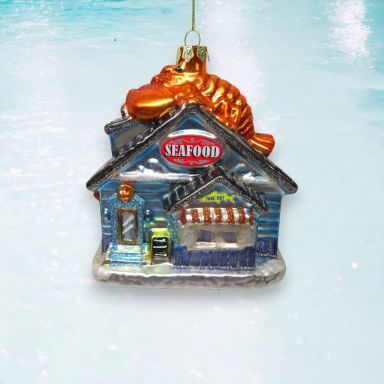Lobster Shack Ornaments Set Of 2 Christmas Decor *SHIPS WITHIN 10 DAYS*