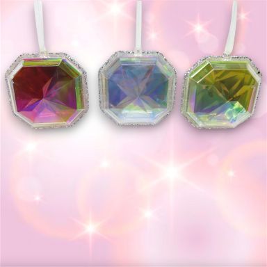 Pastel Jewels Ornaments Set Of 6 Christmas Decor *SHIPS WITHIN 10 DAYS*